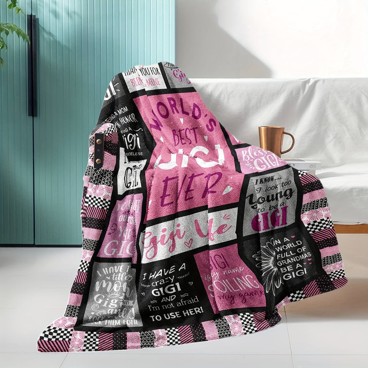 One Throw Blanket, a Perfect Gift for Gigi, Soft And Warm for Use on The Couch,, Sofa, Car, Office, Camping, Or Traveling; Suitable for Any Season