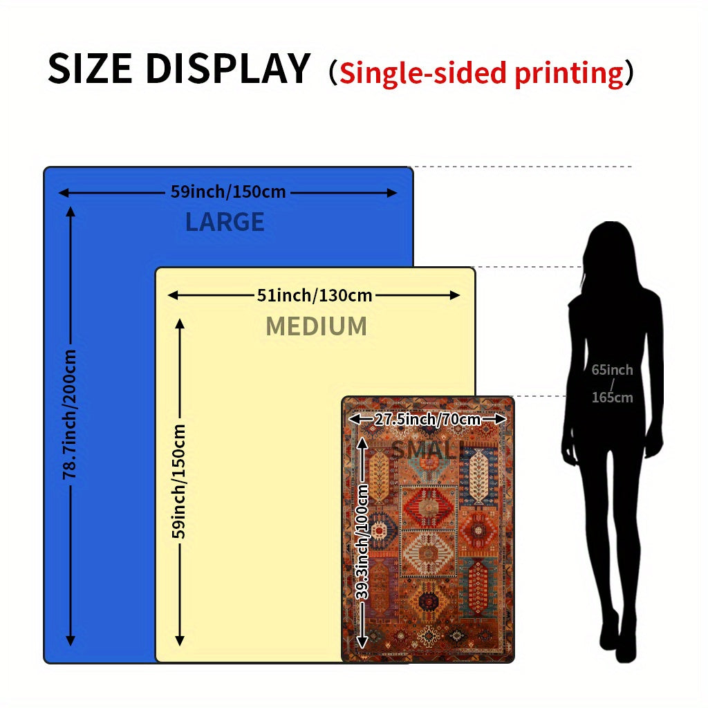 A Bohemian Geometric Patterned Fleece Blanket - Suitable for All Seasons, Soft And Warm, Perfect for Camping, Travel, Car, And Office Use - Machine Washable, Comfortable Home Decor, Vibrant Colors, Exquisite Pattern Craftsmanship, Modern Style