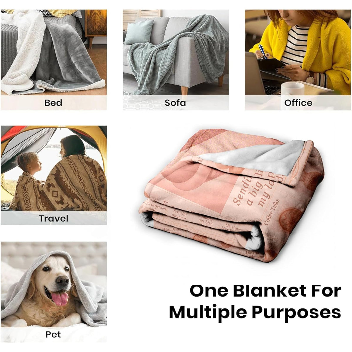 A Cozy Blanket for My Wife, Perfect Romantic Present, Soft Flannel Throw for Warm Embraces, Ideal for Wedding Anniversaries, Birthdays, And Valentine'S Day Gifts from Husband, The Ultimate Gift for The Best Wife, Queen Bee Love Blanket 60X50 Inches