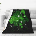 St.Patrick's Day Lucky Clover Shamrock Throw Blanket Soft Throw Blankets for Couch, Sofa, Chair, Bed, Camping, Picnic 60x50