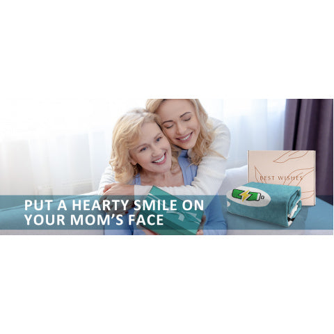 Craftique Humorous Presents for Mother'S Birthday And Valentine'S Day - Mom Is a Charging Blanket - Gifts for New Mothers, an Ultra-Soft Throw Blanket for Napping And Travel, Measuring 60 by 50