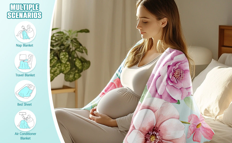Mom to Be Throw Blanket 60X 50, New Mom Gifts for Women After Birth, Gifts for New Moms, First Time Moms/Gender Reveal/Pregnancy Gifts for Mother