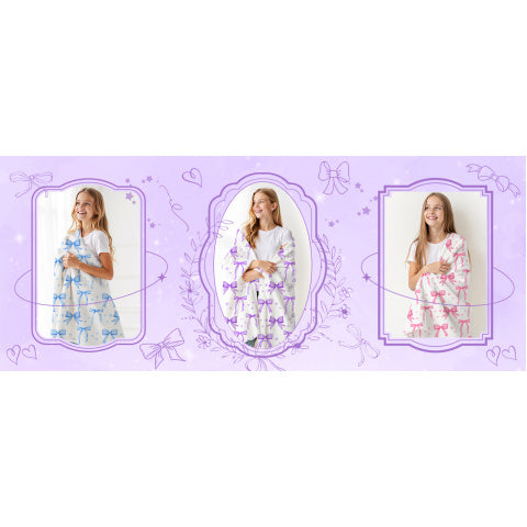 for Lotus Karen Bow Blanket 60x80 Inch Soft Lightweight Flannel Throw Blanket with Purple Bow Christmas Birthday Valentine's Day Gifts for Girls Women Coquette Preppy Decor for Bedroom Dorm Bed Sofa