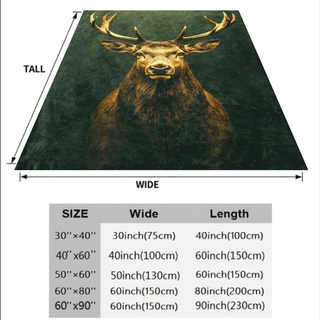 1pc Nordic Deer Head Blanket - Super Soft Blanket Suitable for All Seasons Sofa Camping Travel Cover Carpet Perfect Gift for Nature Enthusiasts Thick And Durable Nordic Style