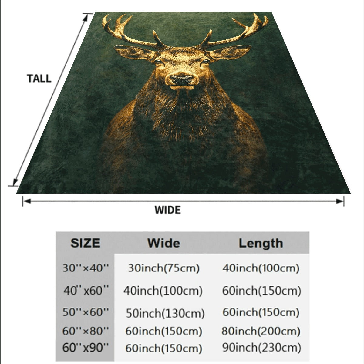 1pc Nordic Deer Head Blanket - Super Soft Blanket Suitable for All Seasons Sofa Camping Travel Cover Carpet Perfect Gift for Nature Enthusiasts Thick And Durable Nordic Style