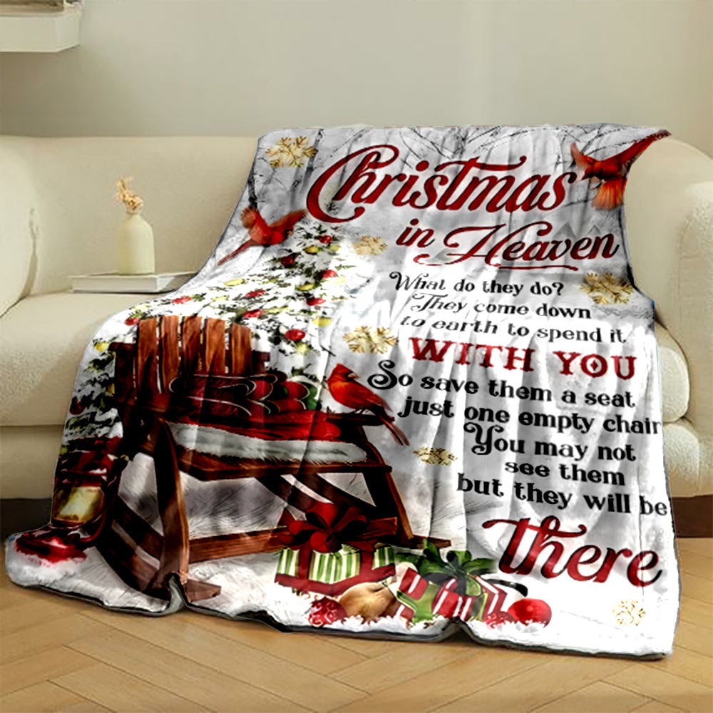 Snowy Christmas Style Pattern Christmas Slogan Pattern Printed All-Season Nap Office Small Blanket Family Blanket Gift for Family And Friends