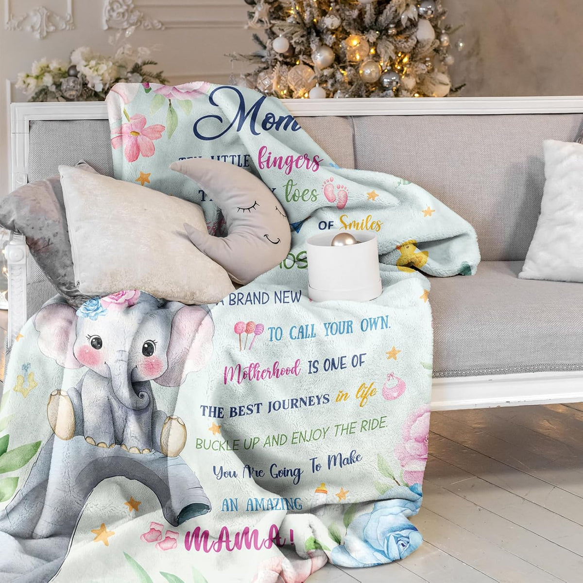 Mom to Be Throw Blanket 60X 50, New Mom Gifts for Women After Birth, Gifts for New Moms, First Time Moms/Gender Reveal/Pregnancy Gifts for Mother