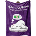 Craftique Offers Christmas And Birthday Presents for Mothers, Featuring a Cozy Blanket Adorned with a Humorous Design. This Practical Throw Is Perfect for Napping Or Traveling, Measuring 60 by 50 Inches