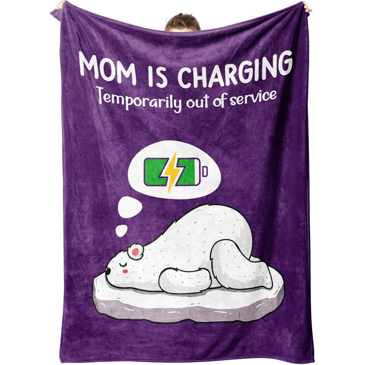 Craftique Offers Christmas And Birthday Presents for Mothers, Featuring a Cozy Blanket Adorned with a Humorous Design. This Practical Throw Is Perfect for Napping Or Traveling, Measuring 60 by 50 Inches