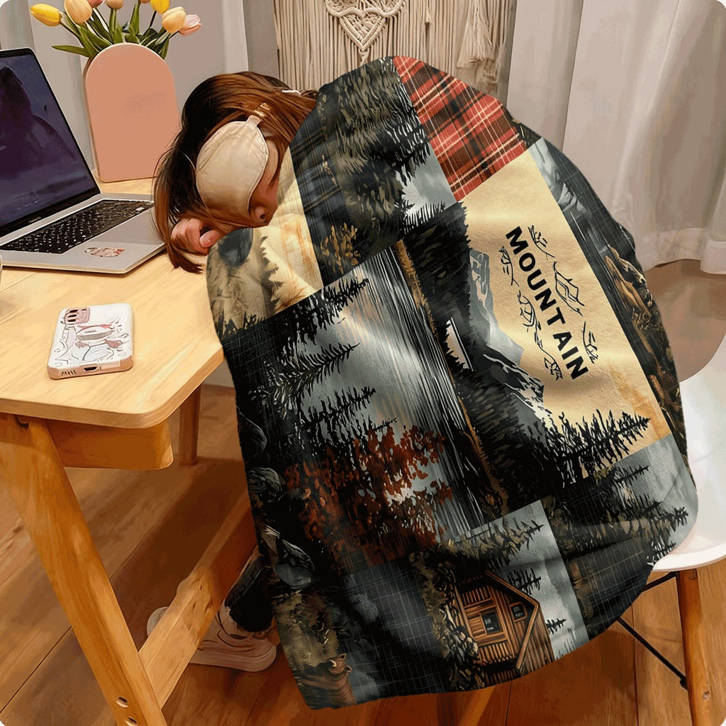 1pc Extra Large Flannel Blanket Soft Warm All-Season Spread Throw Rustic Cabin Decor in Green Brown Beige Black White Perfect for Sofa Travel Ideal Housewarming Birthday Gift