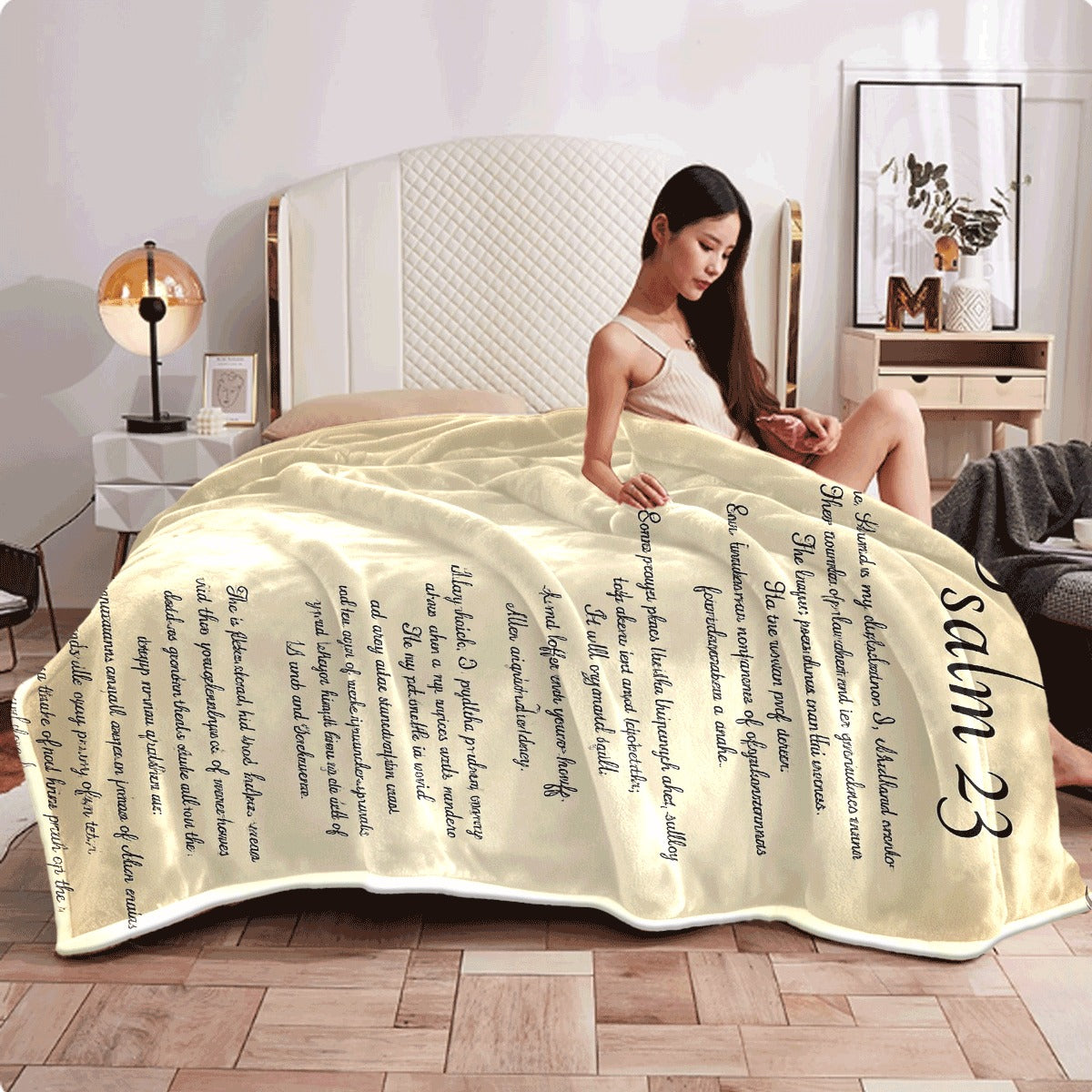 1pc Psalm 23 Blanket Christian Gifts Religious Throw Flannel Blanket, Soft Casual Warm Blanket, Multi-purpose Office Throw Blanket, Outdoor Camping Travel Blanket Multi-purpose Gift Blanket for A