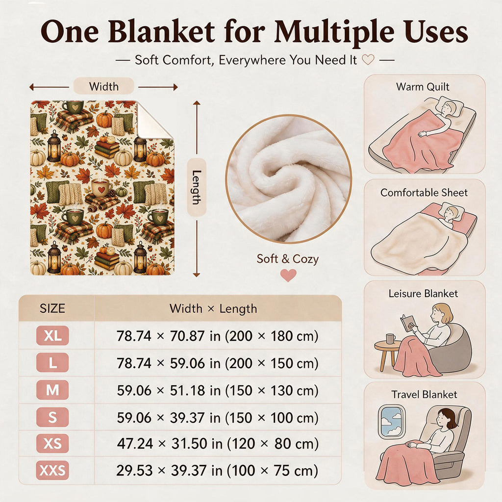 1pc Autumn Pumpkin Coffee Lantern Blanket, Maple Leaf Themed Flannel Blanket - Large Size, Soft, Lightweight, and Warm, Suitable for All Seasons - Perfect for Bed, Sofa, Office, Camping, and Travel - The Best Choice for a Blanket, a Perfect Gift