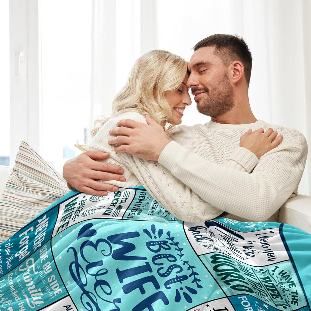 Gifts for a Wife Including a Christmas Blanket from Her Husband, Romantic Anniversary Presents, Birthday Gift Ideas, And Expressions of Love. The Best Gifts for a Wife Include a Cozy Blanket Measuring 50X60