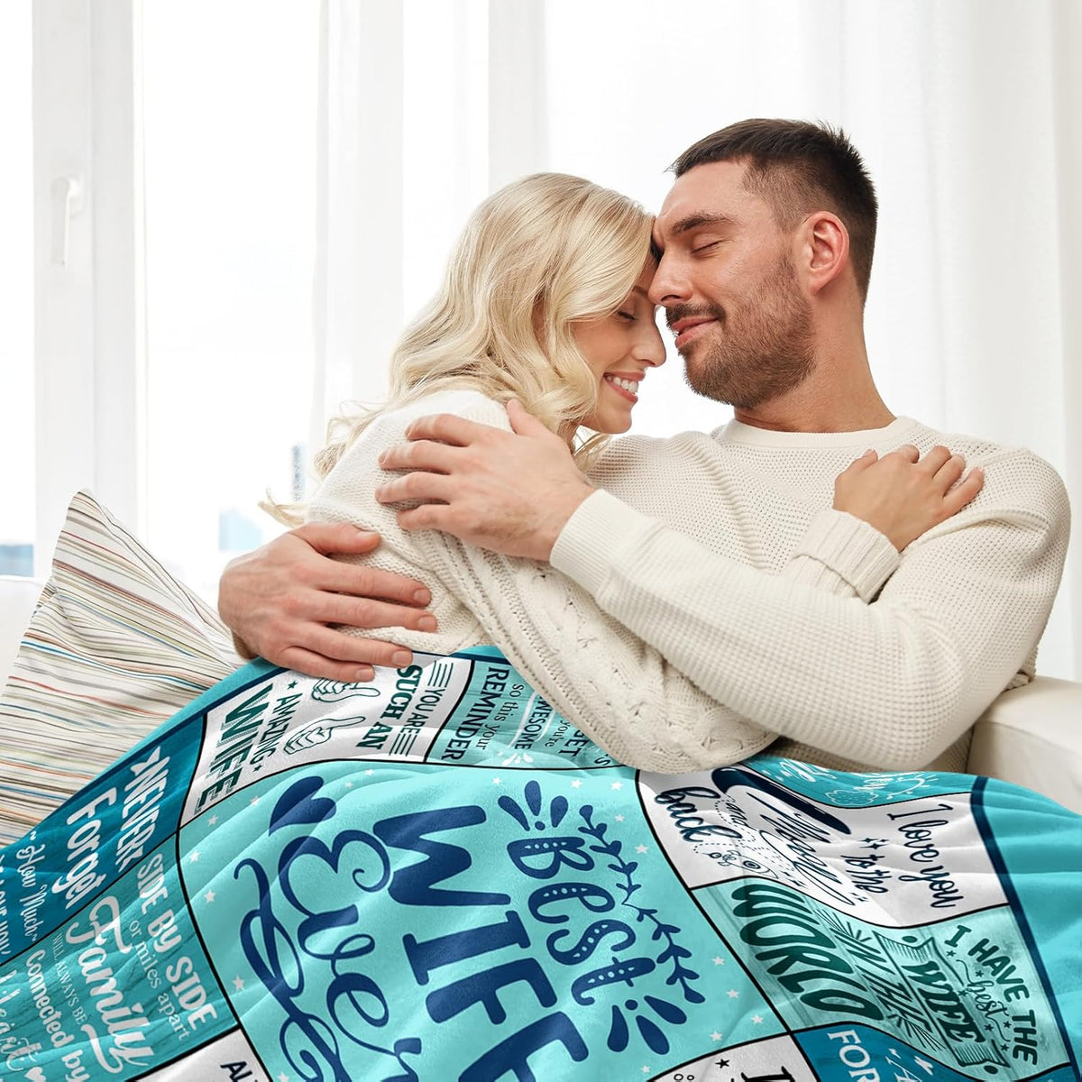 Gifts for a Wife Including a Christmas Blanket from Her Husband, Romantic Anniversary Presents, Birthday Gift Ideas, And Expressions of Love. The Best Gifts for a Wife Include a Cozy Blanket Measuring 50X60