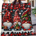 1pc Christmas Gingerbread Man And Snow Sprite Pattern Black Red Main Color Flannel Large Blanket, Multi-Size Full-Size Blanket, Christmas Winter Decor Design, Suitable for Holiday Home Decor, Reading Time, Dorm Life