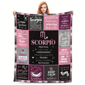 1pc Zodiac Blanket Gift for Women and Men, Birthday Christmas Gift Idea, Aries, Taurus, Gemini, Cancer, Leo, Virgo, Libra, Scorpio, Sagittarius, Capricorn, Aquarius, Pisces, Zodiac Women Blanket Gift, Zodiac Themed Home Decor 60x80