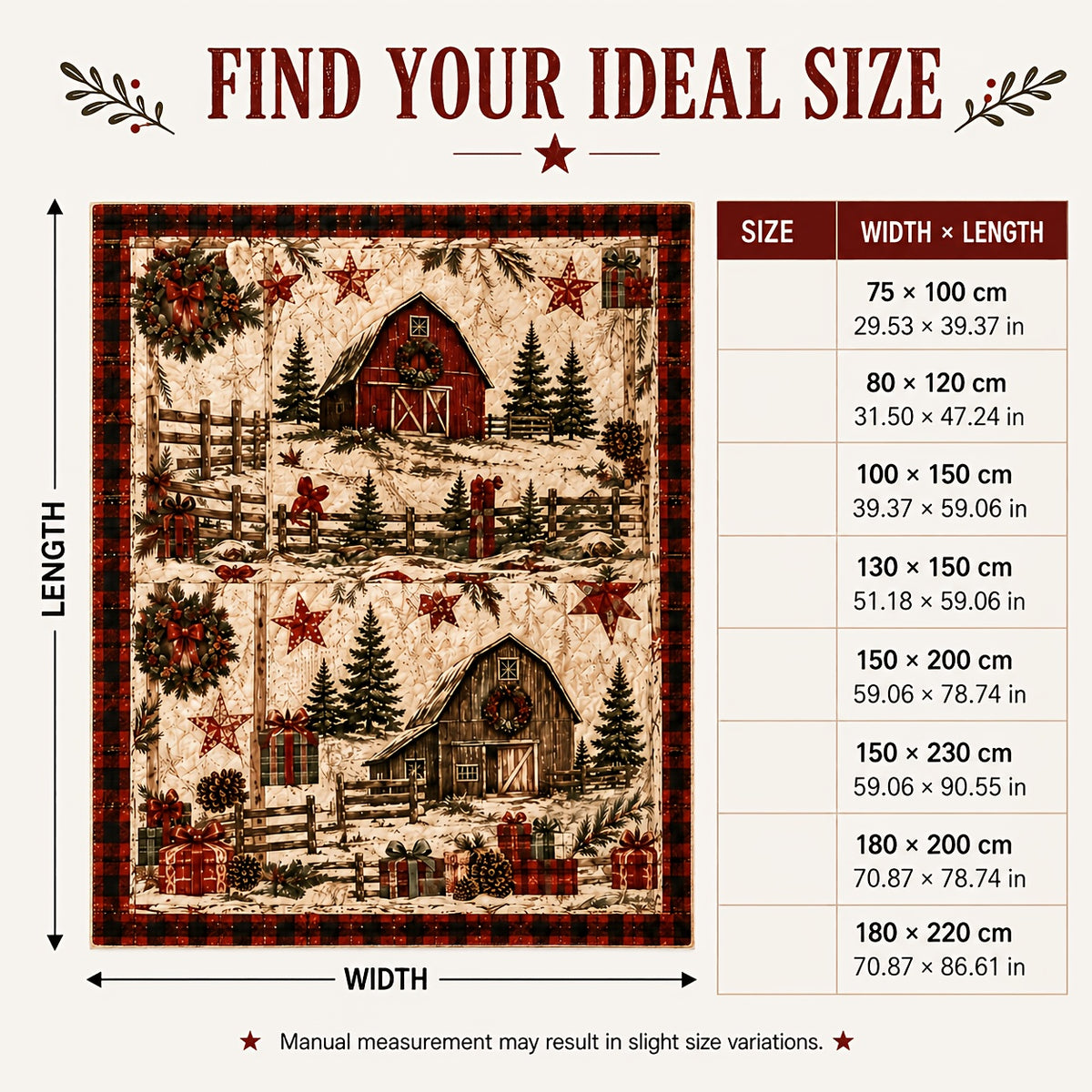 Blankets, Country Cottage Christmas Blanket Vintage Barn Pine Wreath Living Room Sofa Bedroom Lunch Break Blanket