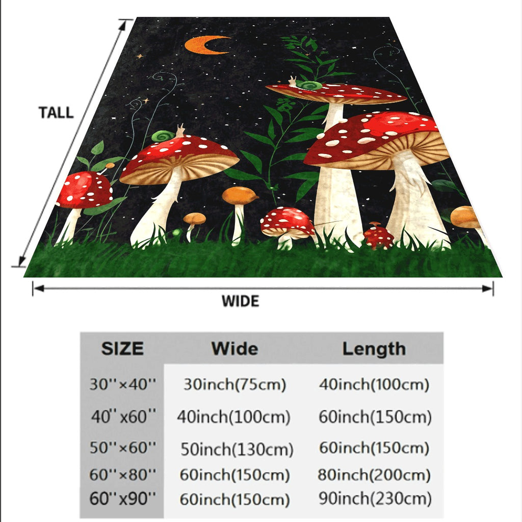 1pc 1pcs, Mushroom Snail Flannel Blanket Lunch Break Blanket Sofa Blanket Sofa Warm And Comfortable Soft Blanket for Gift Home Comfort And Lightweight Blanket Sofa Blanket Travel Camping Living Room O