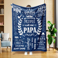 World'S Best Dad- Flannel Throw Blanket| Perfect Gift for Papa on Father'S Day, Birthday& More| Soft, Warm& Cozy| Machine Washable| Blue