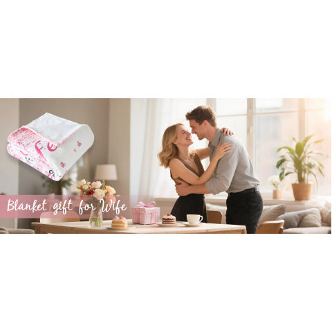Birthday Gifts for Wife from Husband, Wife Birthday Gift Ideas, Wedding Anniversary Romantic Gifts for Women, Christmas& Valentines Day Gift for Wifey, to My Wife's Flannel Throw Blanket 80 X 60