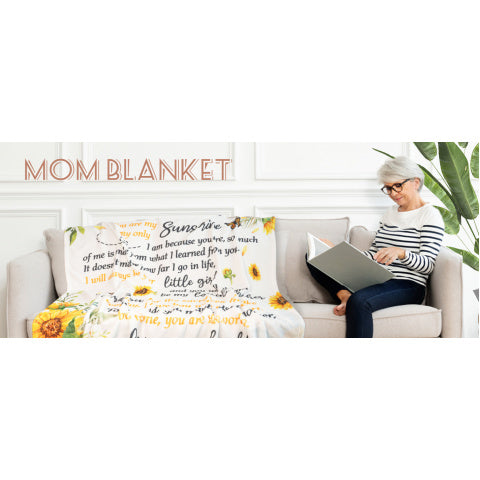 Soft Flannel Mom's Throw Blanket, 50 X 60 Inch- Perfect for Christmas or Mom's Birthday