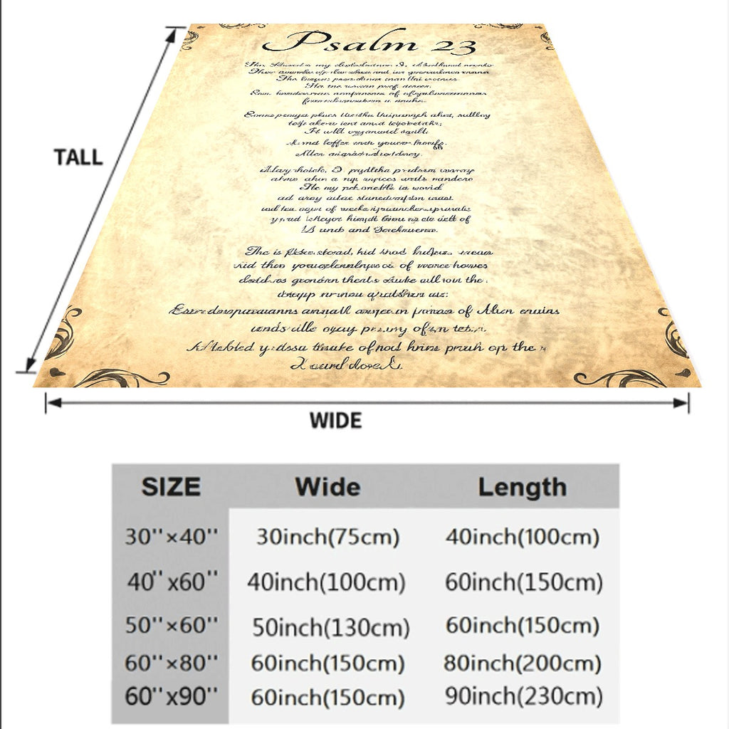 1pc Psalm 23 Blanket Christian Gifts Religious Throw Flannel Blanket, Soft Casual Warm Blanket, Multi-purpose Office Throw Blanket, Outdoor Camping Travel Blanket Multi-purpose Gift Blanket for A