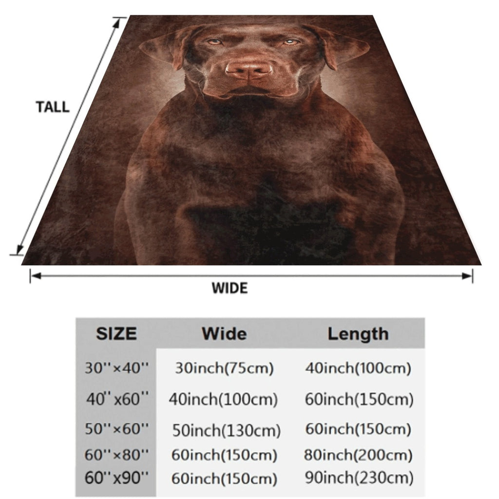 1pc Asian-Influenced Flannel Throw Blanket with Labrador Dog Print Soft Warm Versatile for Sofa Office And Travel Ideal Christmas Or Birthday Gift Polyester All-Season Animal