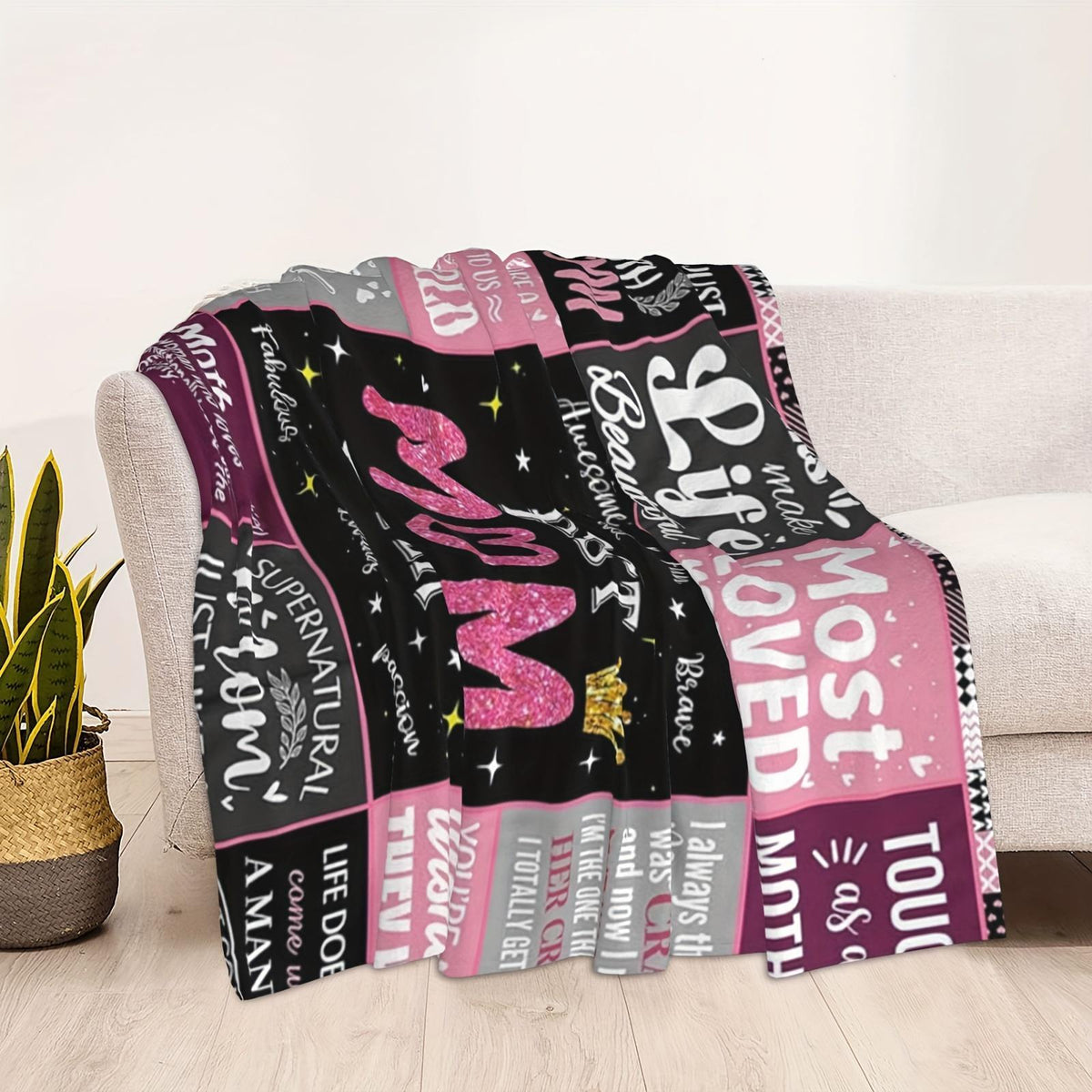 For Mom- Christmas, Mother'S Day, Valentine'S Day, Birthday for Mom from Daughter Son, Present for Mom, Unique Mom S, Expecting New Mom S for Women- Throw Blanket 280Gsm