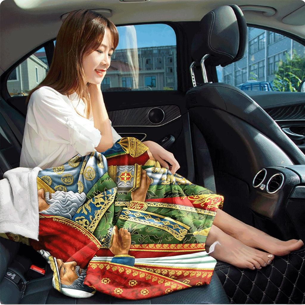 1pc Christmas Three Wise Men Flannel Blanket Religious Nativity Scene with Starry Night Print Cozy Holiday Home Decor for Sofa Festive Warm Throw