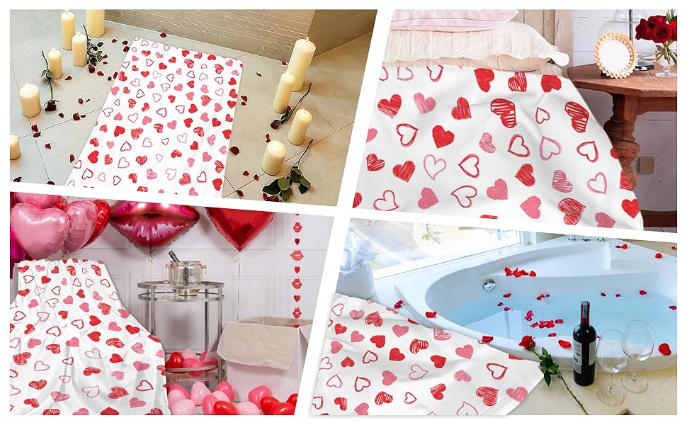A Cozy And Soft Flannel Throw Blanket Featuring a Valentine'S Day Love Heart Design, Perfect for Your Girlfriend Or Sweetheart. This Lightweight Blanket in Pink And Red Is Ideal for Both The Sofa And Bed