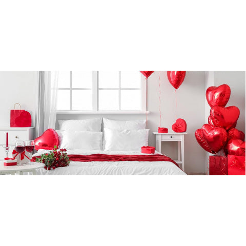 Valentine Fuzzy Blanket Love Heart Throw Blanket Red Cozy Flannel Blanket for Home Bed Sofa Couch Chair, 50 X 60 Inch