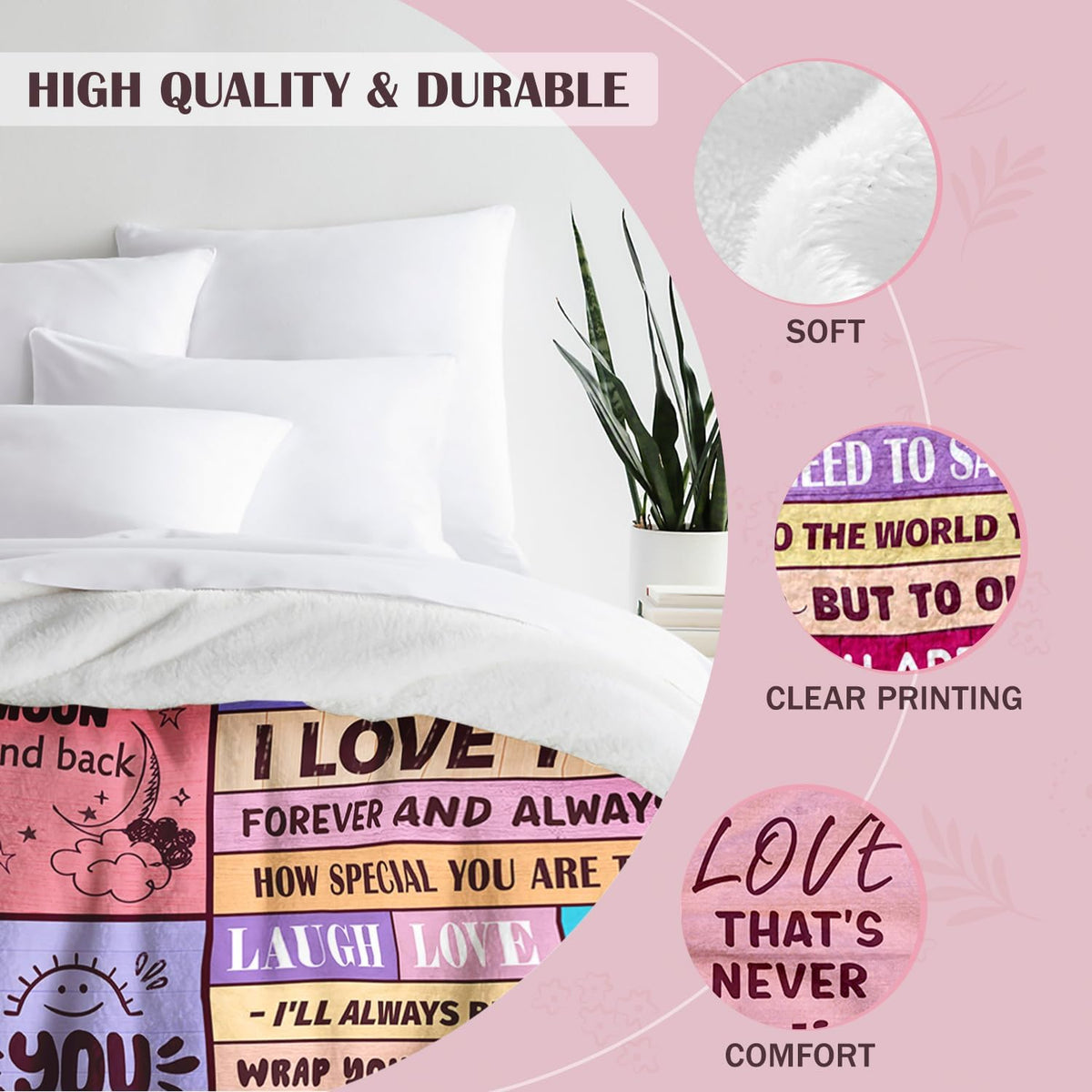 Gifts for Wife from Husbend- Anniversary Wedding Gifts for Women- Best Wife Birthday Gift Ideas- Christmas Mothers Valentines Day Romantic I Love You Gift for Her- to My Wife's Blanket 60x80