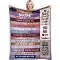 Gift for Mom, Mom Birthday Gifts, Mom Gift from Daughter Son, for Moms Birthday, Mom Gift for Christmas Mothers Day Throw Blanket 50x60, Gifts for Moms Who Have Everything