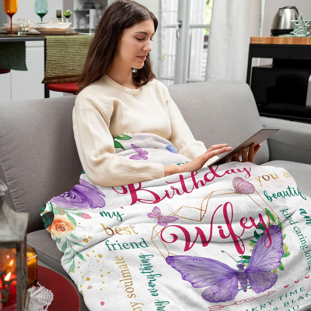 Suggestions for Birthday Presents for Your Wife, Unique Gifts for Her Special Day, And a Cozy Throw Blanket Measuring 60 X 50 to Celebrate Her Birthday