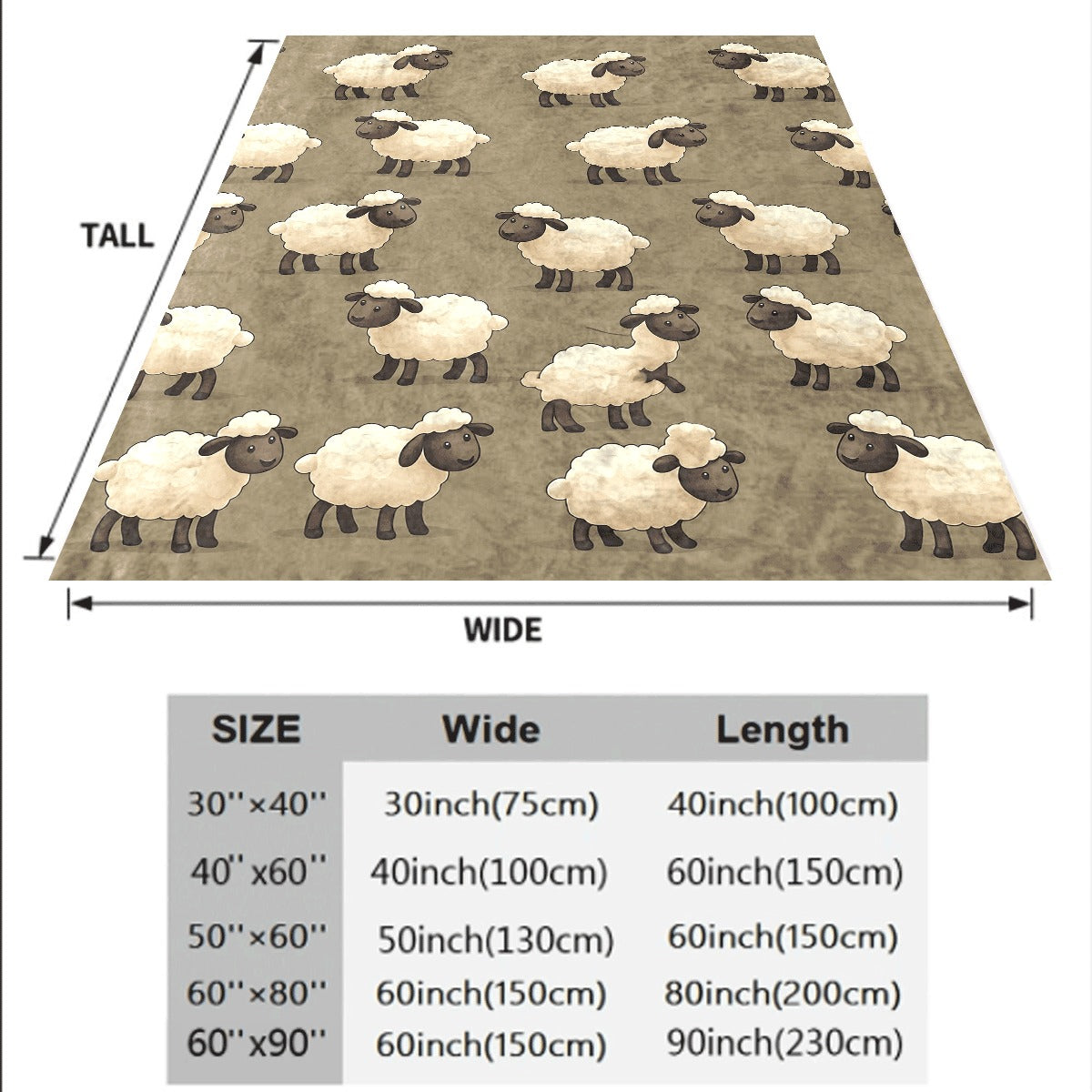 1pc a Cozy Fleece Blanket Featuring a Sheep Design, with a High-Definition Digital Print. It'S Soft, Breathable, Made of 100% Polyester, And Makes an Ideal Gift for Loved Ones