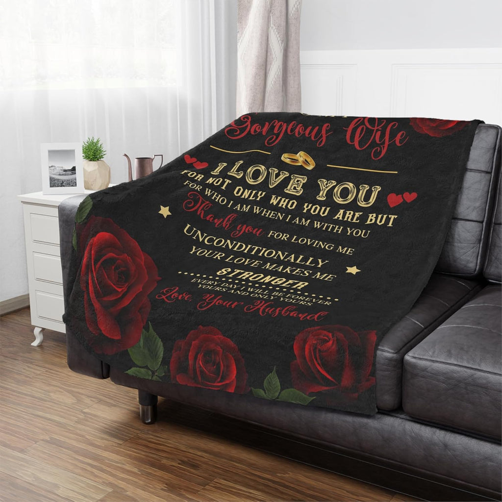 A Blanket for My Wife from Her Husband - a Romantic Gift for Her Birthday, Christmas, Valentine'S Day, Mother'S Day, Anniversaries, Holidays, And a Special Expression of Love