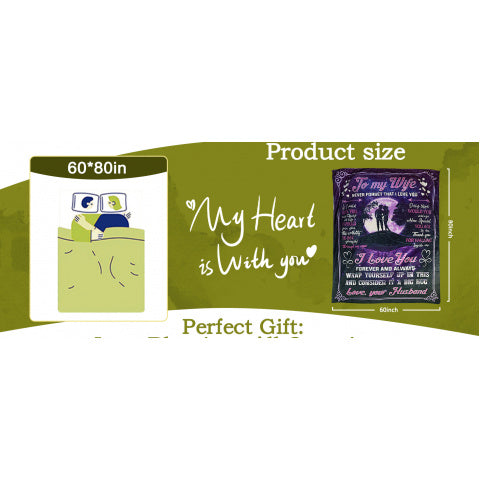 Presents for a Husband to Give to His Wife, Including a Cozy Blanket for Wedding Anniversaries, Birthdays, Christmas, Mother'S Day, And Valentine'S Day, Designed to Be Romantic for Her, Measuring 60X80 in Purple