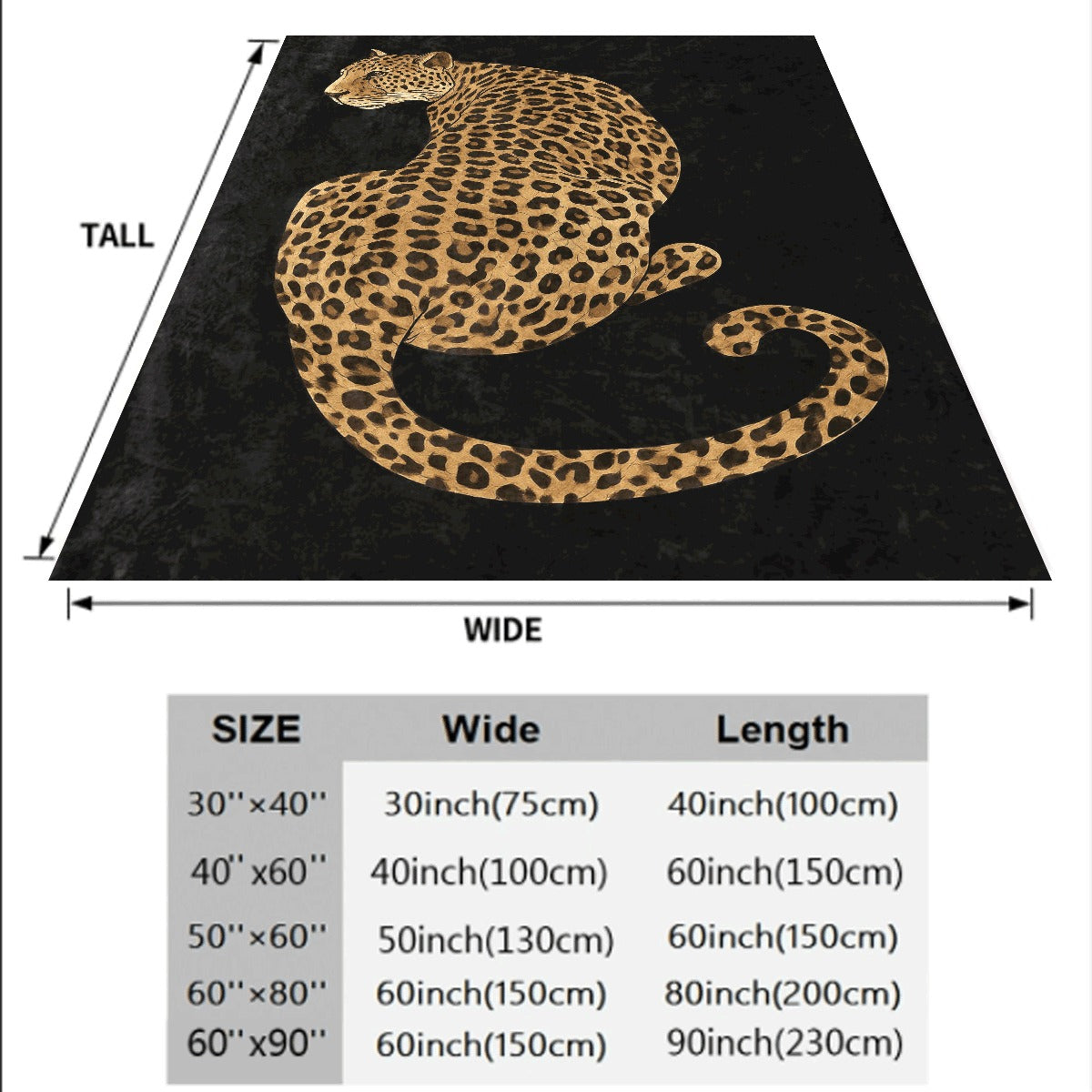 1pc Leopard Print Digital Flannel Throw Blanket Polyester, Reversible, All-Season, Non-Shedding, High-Quality Soft & Warm Contemporary Cartoon-Themed Home Office Nap Gift Blanket