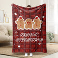 1pc Gingerbread Pattern Blanket, Christmas-themed Printed Design, Full-body Blanket, Soft Flannel Plush Surface, Lightweight and Durable, Multiple Sizes Available, Suitable for Christmas Decoration, Living Room Relaxation, Bedroom Warmth, and Festive
