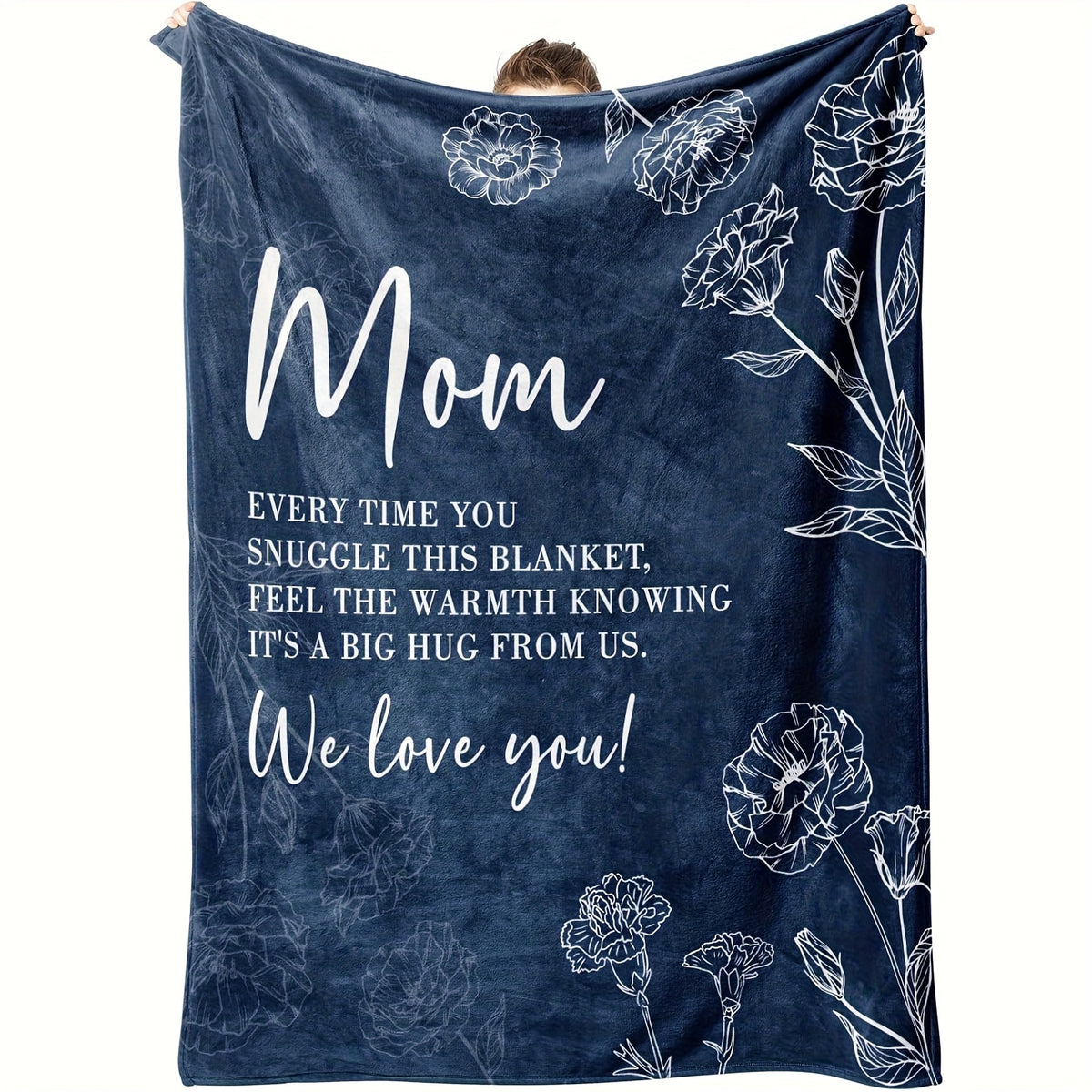 A Cozy Blanket Featuring a Wine Red Backdrop Adorned with a White Floral Design, Perfect As a Birthday Present for Mothers, Daughters, And Sons. Ideal for Use in Dorms, Office Naps, Outdoor Camping, Or As Room Decor, with a Thickness of 280Gsm