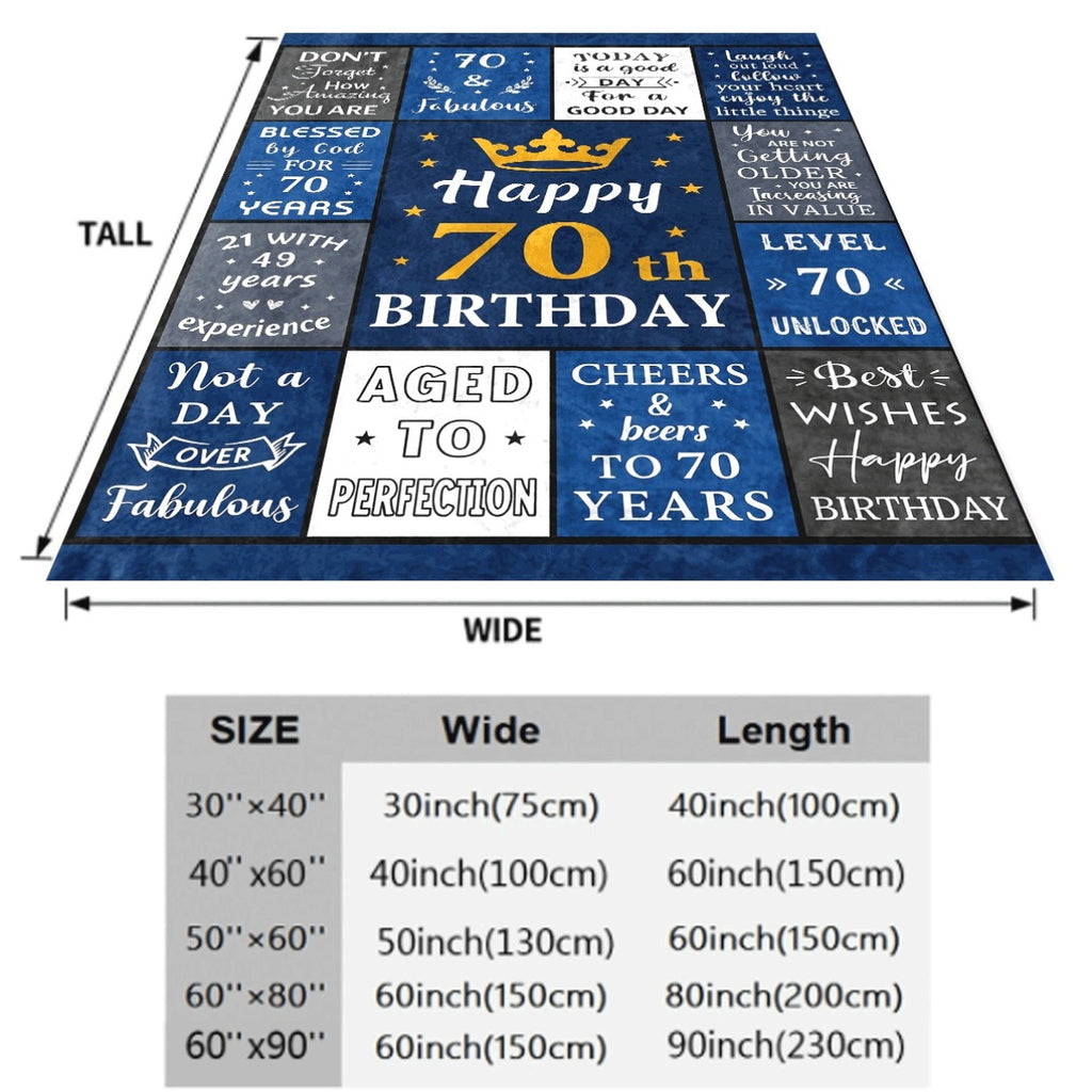 1pc Gifts for Men'S 70Th Birthday, a Cozy Blanket for Celebrating 70 Years, a Soft Flannel Blanket for Men Born in 1955