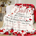 Soft & Warm Sisterly Love Flannel Blanket - Perfect for Couch,, Travel - Allergy-Friendly