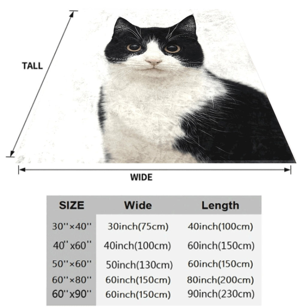 1pc Adorable Cow Cat Flannel Blanket Super Soft Light Beige-Warming Throw with Cute Cat Print All-Season Cozy Blanket for Couch And Home Decor Perfect Gift for Cat Lovers Cat Blanket
