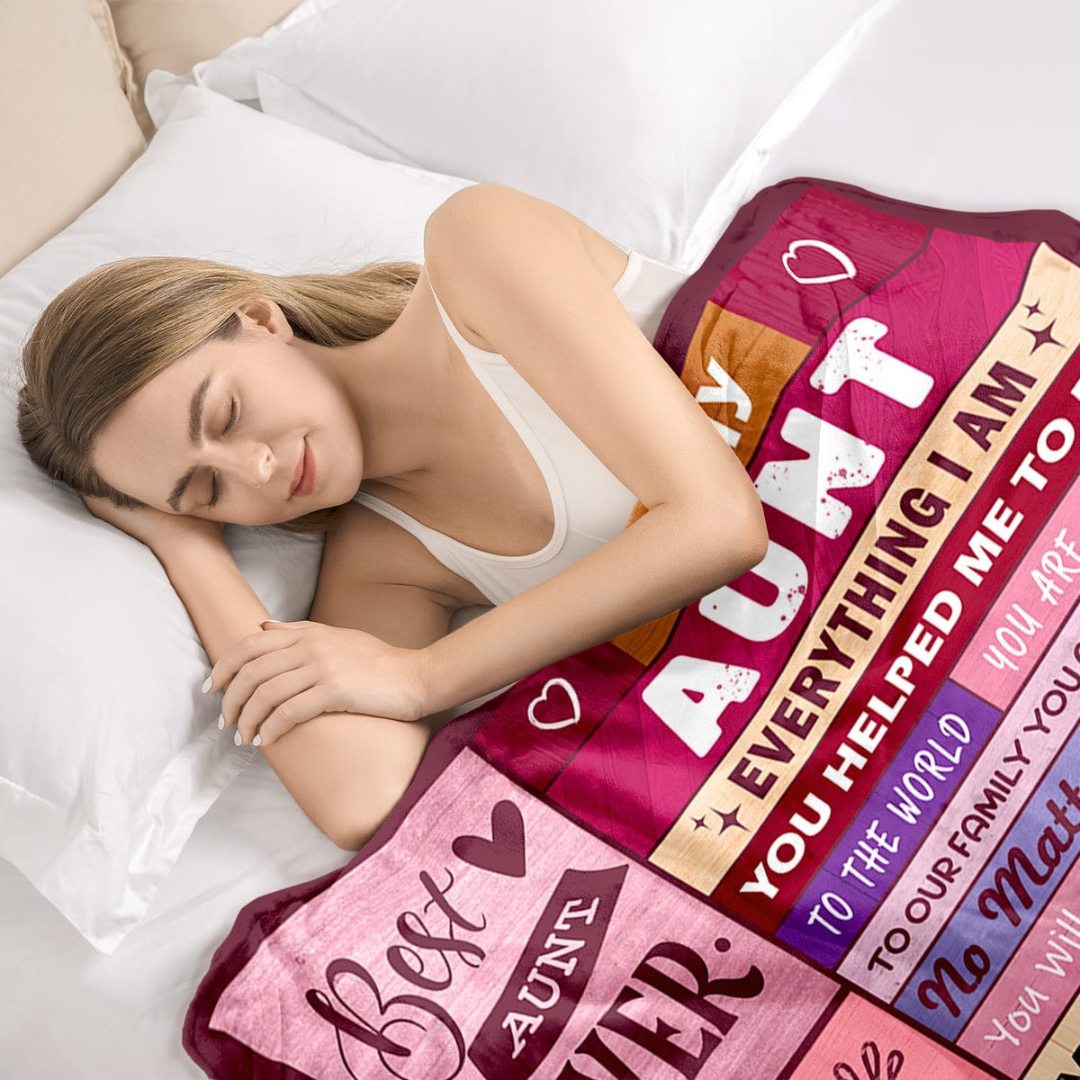 Aunt Gifts- Gifts for Aunt from Niece Nephew- Best Aunts Ever Gift- Great Aunts Gifts- Auntie Gift for Women- Christmas Valentines Day& Mothers Day Birthday- to My Aunt's Blanket 60x80