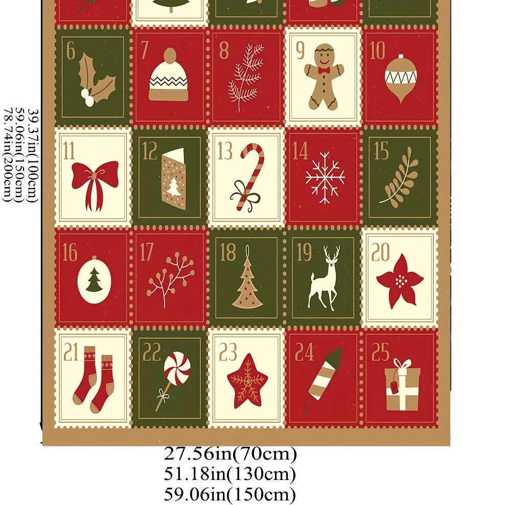 1pc Vintage Christmas-Themed Blanket, Made of Flannel, Soft And Warm, Suitable for Use on a Couch, Sofa, Office,, Camping, Or Travel. A Versatile Gift Blanket for Any Season