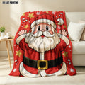 (2D Flat) 1pc Santa Claus Happy Blanket - Comfortable, Light and Easy to Take Care Of, Perfect for Sofas, Leisure Time and Road Trips, Ideal for Gifts and Home Decorations in All Seasons, 2D Flat