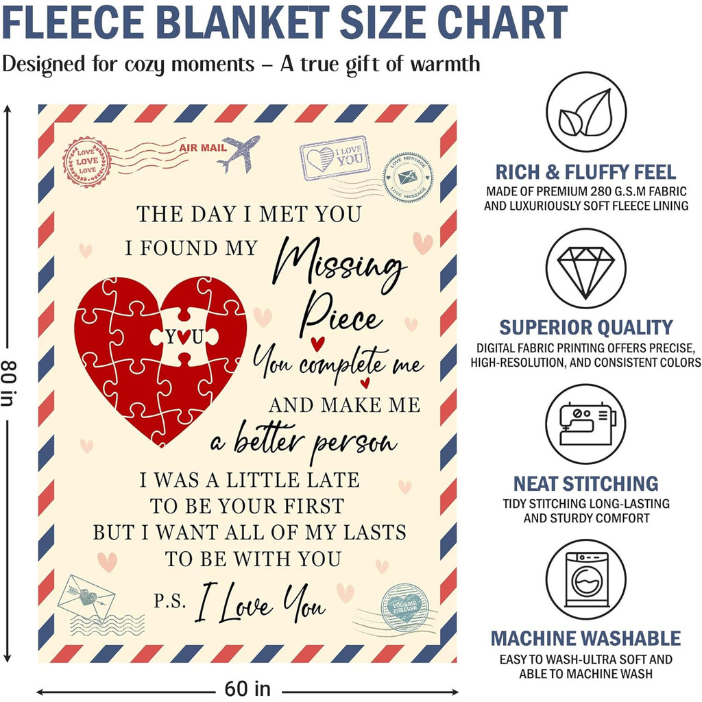 GEEMBI Valentine'S Day Presents for Him And Her - Cozy Flannel Throw Blankets 60X80 Inches - Perfect Gifts for Weddings, Anniversaries, And Birthdays for Couples
