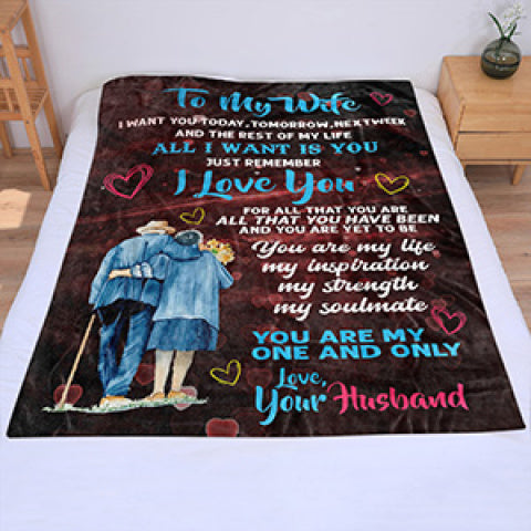 A Romantic Throw Blanket for My Wife, Perfect As a Wedding Anniversary Gift, Birthday Present, Or for Christmas And Mother'S Day