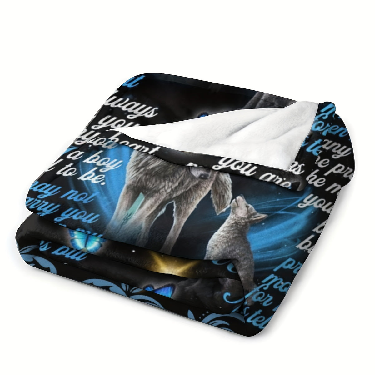 Comfortable Flannel Blanket Soft, Son, I Love You Now and Forever, Warm and Lightweight, Suitable for All Seasons, Perfect for Sofa, Bed, Travel, Camping, Etc., Ideal Holiday Gift for Christmas, Halloween, or Any Occasion, 1pc