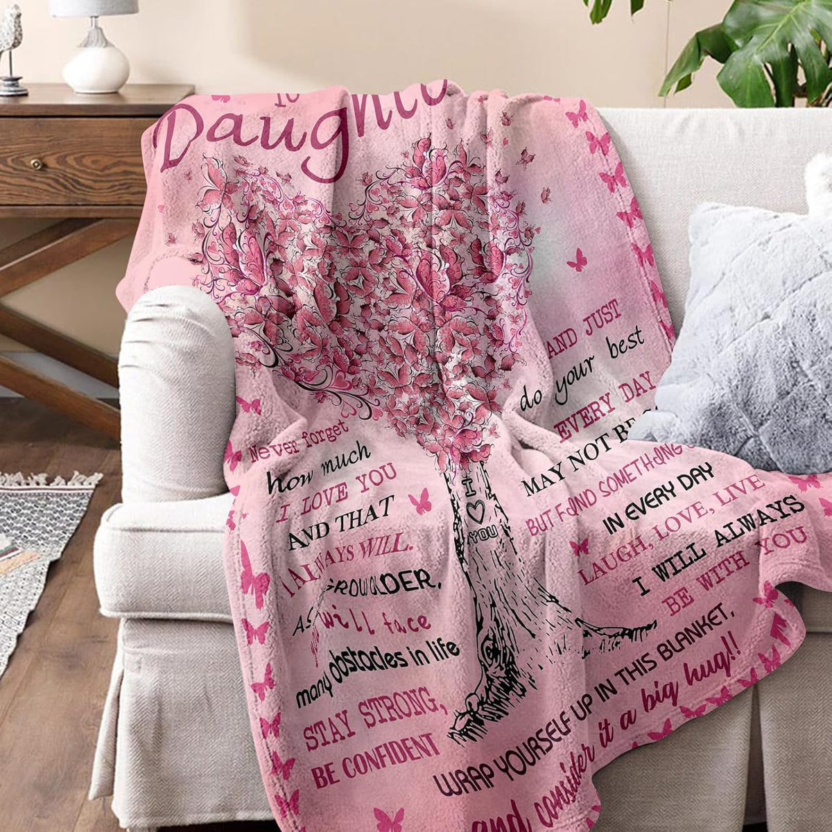 Cozy Gifts for Daughters from Parents, Including a Blanket Suitable for Christmas And Birthdays, Perfect for Adult Daughters. Ideal for Occasions Like Mother'S Day, Valentine'S Day, Or Graduation, Measuring 60X50